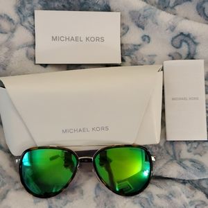 Authentic Michael Kors Sunglasses Tortoise Green